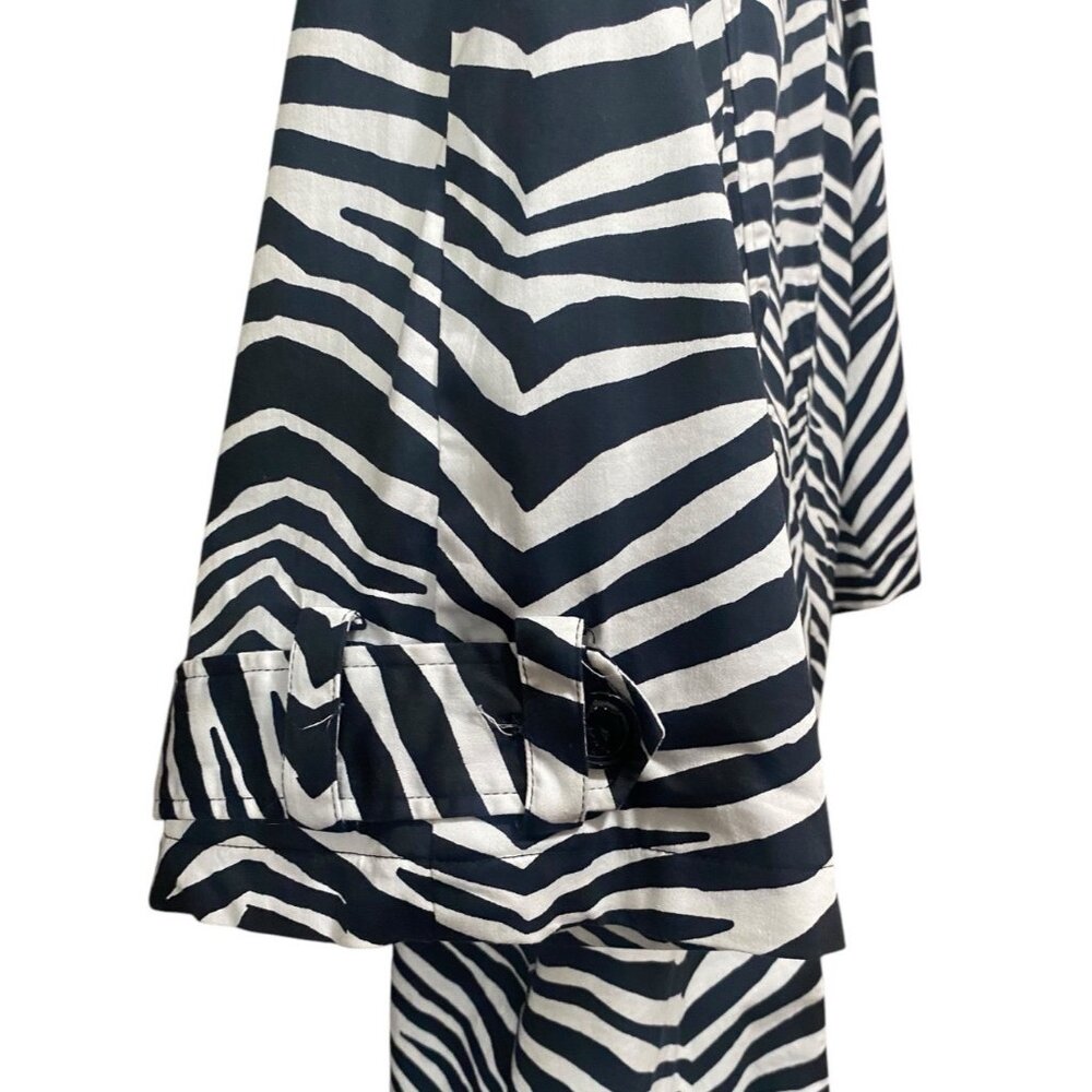 Lane Bryant Size 18 Jacket Zebra Pattern Coat 3/4 Sleeve Double Breasted - Picture 5 of 13